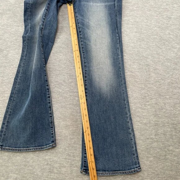 American Eagle Women's Short Kick Boots, Super Stretch Blue Denim - Picture 8 of 11